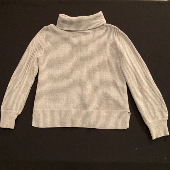Sonoma Light Gray Ribbed 1/4 Zip Soft Sweater Womens Size Large - Picture 13 of 13